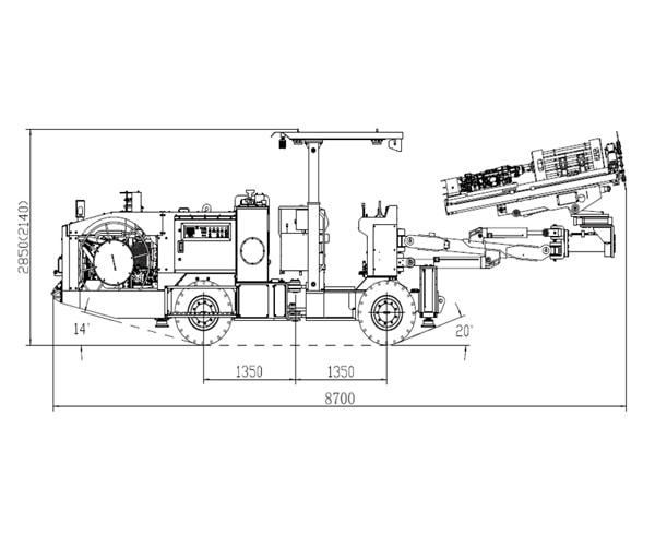Jumbo de forage hydraulique HT72