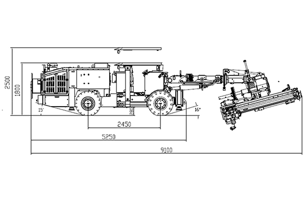Jumbo de boulonnage hydraulique HT92-D (Hauteur minimale de section : 2,8 m)